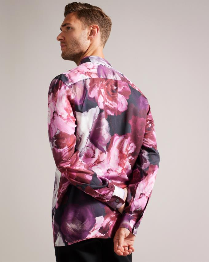 Chemises Ted Baker Long Sleeve Floral Rose Homme | JRD-19819066